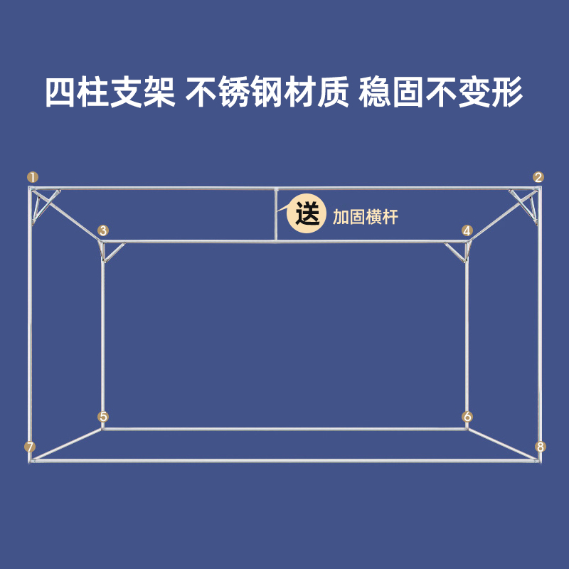 定制加大炕床蚊帐落地榻榻米布艺皮床亲子3米2.5家用定做加密加厚-图3