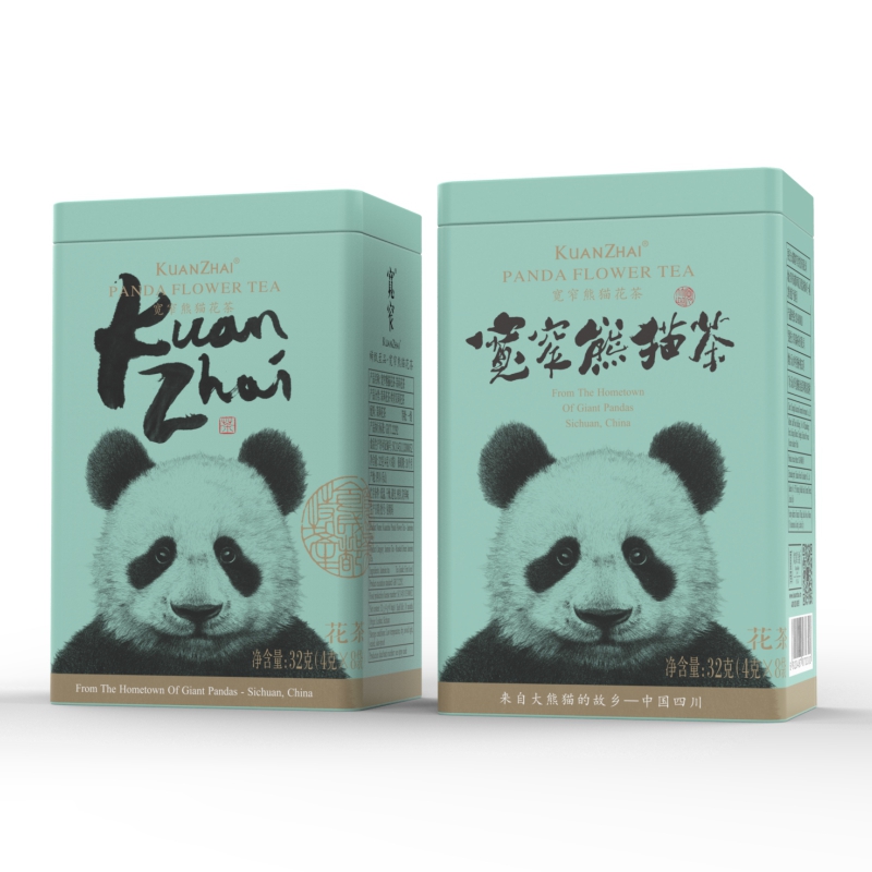 宽窄熊猫花茶一级茉莉花茶32g新花苞茶干花泡茶成都礼物礼罐装,淘宝优惠券,粉丝福利购,淘宝优惠卷