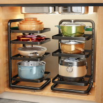 Kitchen Sink Lower Shelf Pan Rack Whole Cabinet Upper Multilayer Multifunction Home table noodle pan with holding and placing pan shelf