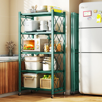 Kitchen shelving to be fitted with foldable multilayer containing shelf Home storage microwave oven Oven Balcony Shelving