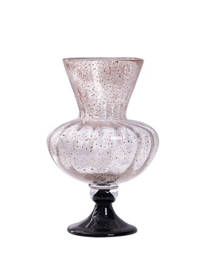 法式高脚琉璃中古花瓶桌面花器
