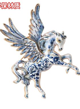 欧美个性神话飞马胸针马年胸花轻奢高级感仿珐琅动物天马男士别针
