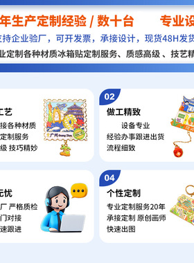 现货宫灯金属冰箱贴文创工艺品景区旅行纪念品城市冰箱贴定制