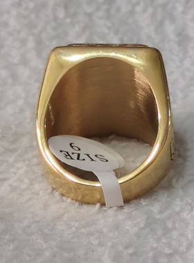 正品黄铜色戒指镀金男款男士霸气高端福字越南沙金指环