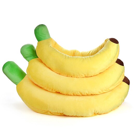 Cute banana boat nest for dogs and cats, universal PP cotton