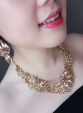 欧美风大牌晚宴舞台走秀装饰项链