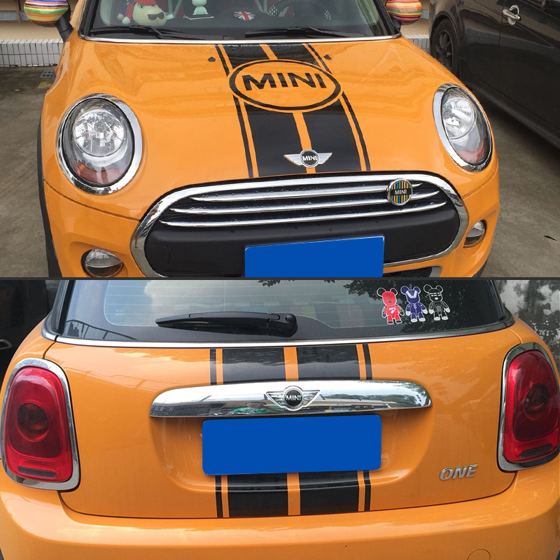 MINI拉花贴纸Cooper countryman clubman one引擎盖车贴装饰-图3