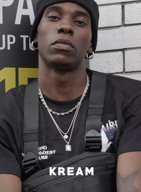 kream纯银moment方牌项链