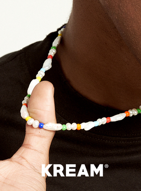 KREAM 天然巴洛克珍珠项链彩色串珠男女同款春夏嘻哈潮流