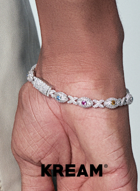 KREAM 满钻彩锆石眼睛手链男嘻哈小众欧美潮流手饰高级感个性时尚