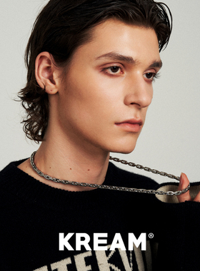 KREAM 欧美嘻哈复古项链男女潮街头个性钛钢毛衣链