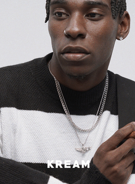 原创天使嘻哈风毛衣链男女同款