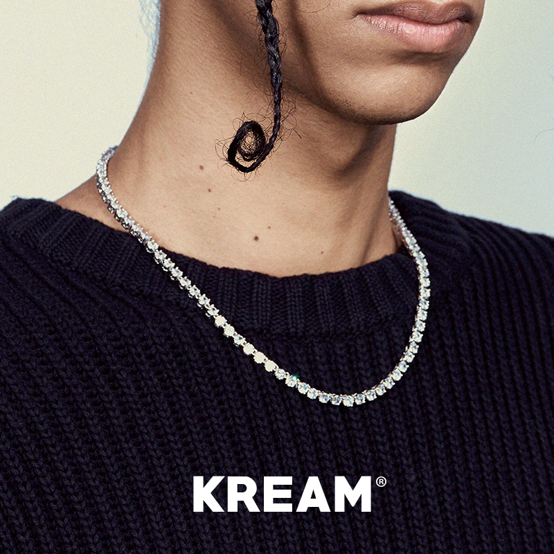 KREAM tennis基础款百搭网球项链男嘻哈女同款锁骨毛衣链-图0