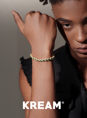 KREAM镀金绿石网球手链