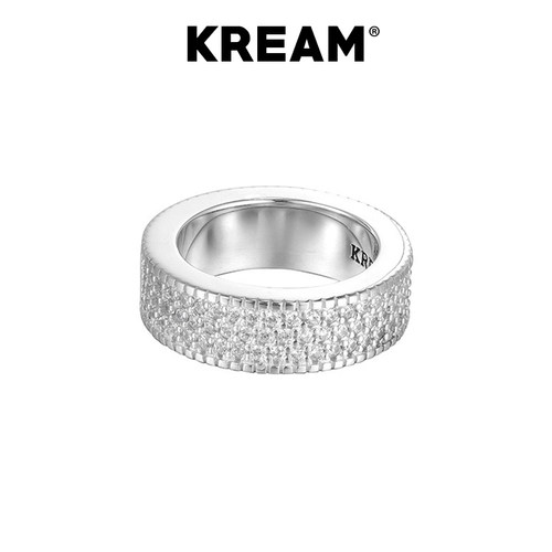 KREAMS925 VINTAGE ICE RING纯银复古满钻戒指男女嘻哈同款 - 图3