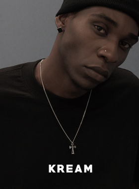 纯银镶嵌锆石十字项链男女同款