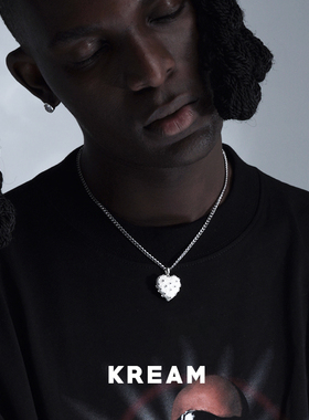 kream陨石纹爱心星星吊坠毛衣链