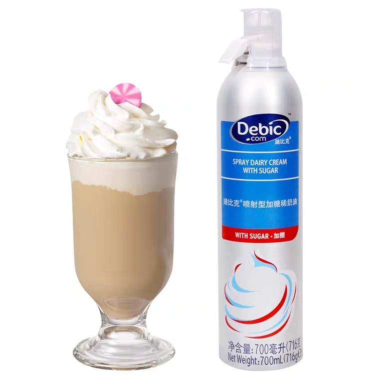 debic迪比克奶油喷射奶油 铁罐进口动物稀奶油700ml 奶盖商用雪顶 - 图2
