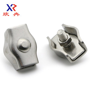 欣冉304不锈钢钢丝绳卡头紧固夹头单夹刹车线夹头装饰夹头