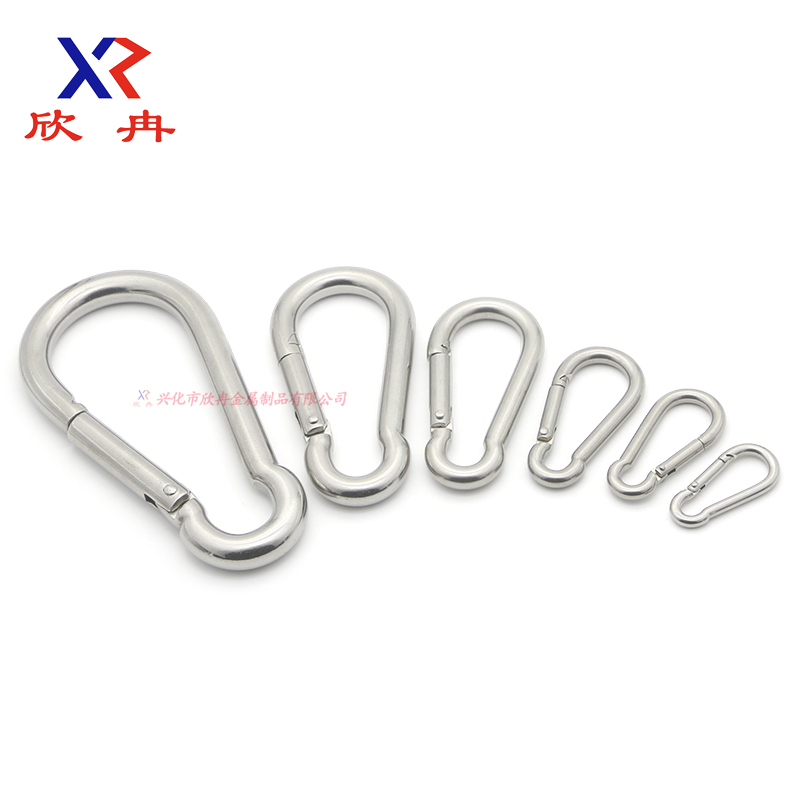 欣冉304不锈钢弹簧钩快挂弹扣登山扣保险扣环连接扣链条扣挂钩