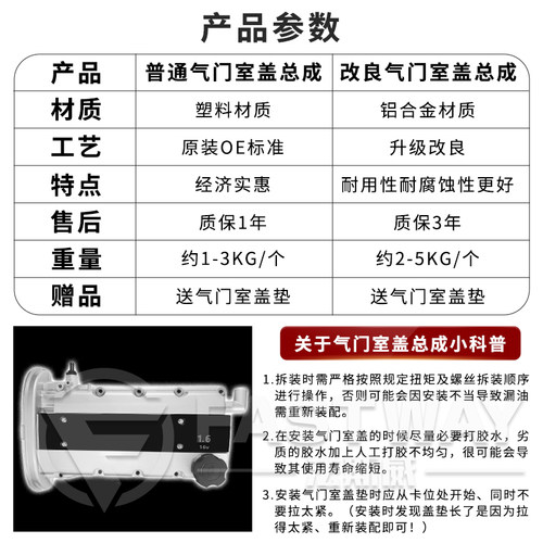 适用经典福克斯福特蒙迪欧致胜发动机气门室盖总成铝合金气缸盖罩 - 图1