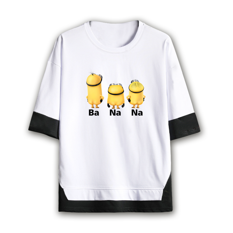 纯棉欧美潮可定制小黄人情侣装t恤 兴川T恤