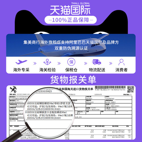 安耐晒防晒霜90ml隔离安热沙小金瓶军训专用资生堂官方旗舰店正品 - 图3