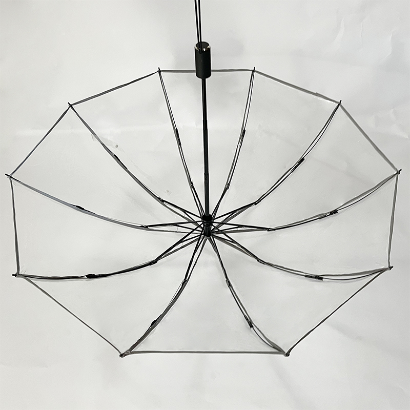 全自动反向折叠透明雨伞加固加厚结实抗风男女通用双人伞车载雨伞 - 图1