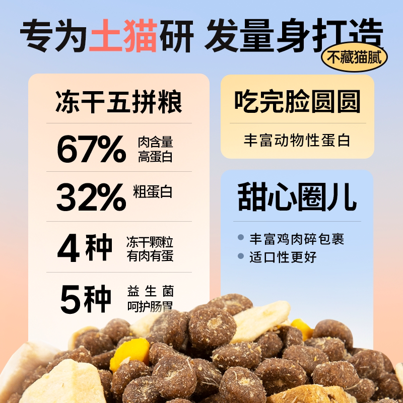 猫粮10斤实惠装冻干全价猫粮喂流浪猫农村土猫成猫幼猫营养