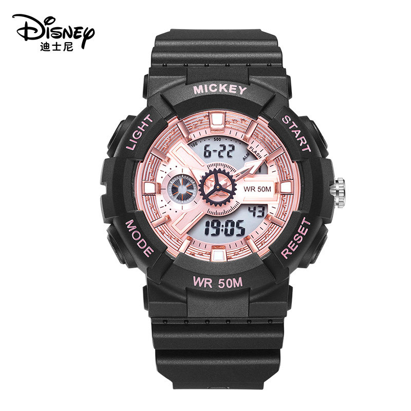 迪士尼女款学生2022新款运动手表 美时嘉织手表国产腕表