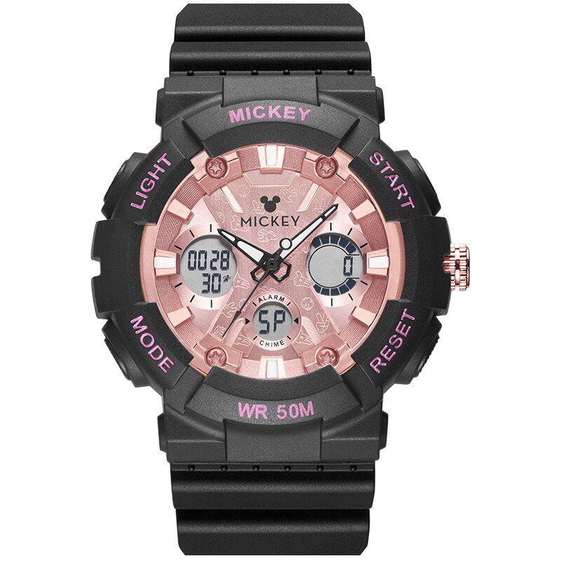 迪士尼女款学生初中生女孩电子表 美时嘉织手表国产腕表