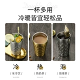 Портативный бокал для кемпинга из нержавеющей стали для путешествий, чайная чашка, нержавеющая сталь AISI 304, защита от ожогов