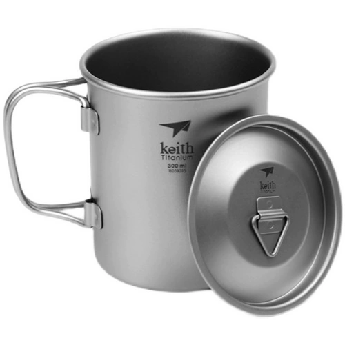 Keith Kaisi Pure Titanium Single -Layer Folding Water Cup Coffee Cufe Cufe Cufe Coffe