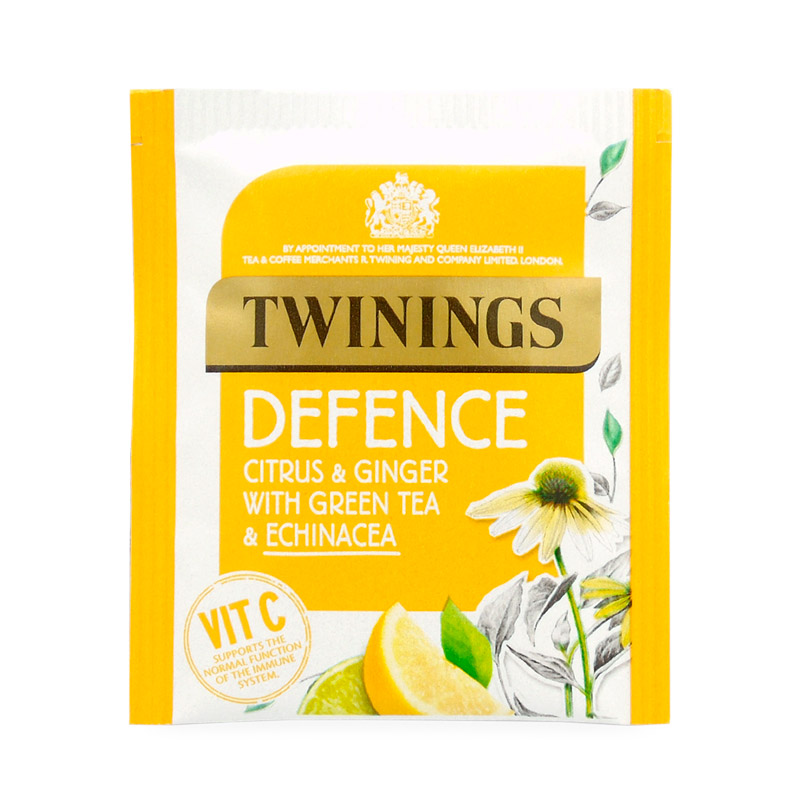 TWININGS海外旗舰店TWININGS/川宁进口草本防护茶柠檬维C干姜加强免疫力20片花草茶包3