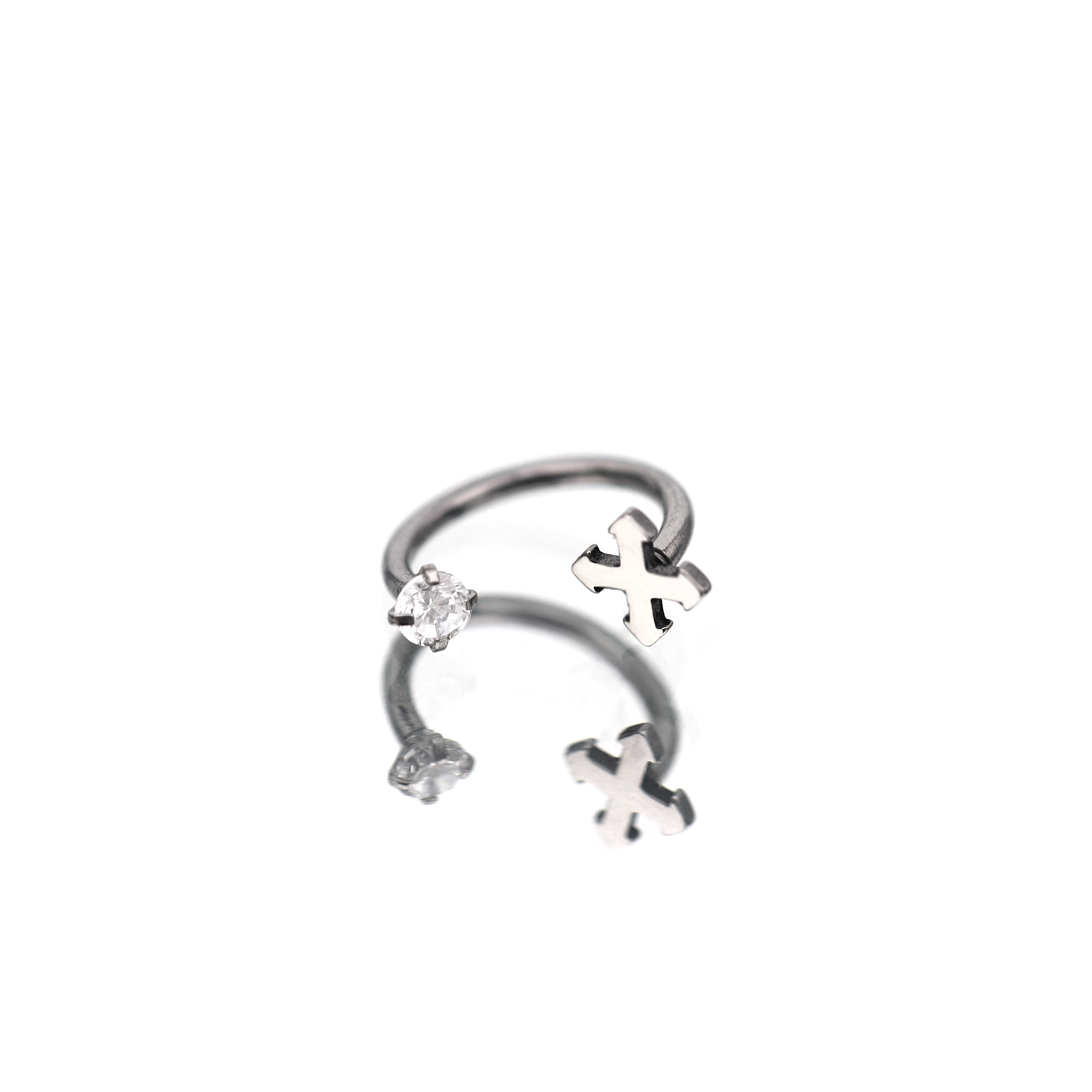 Shinma耳钉唇钉眉钉ROOK钉内牙C型唇环马蹄环耳骨环 哥特十字架叉,淘宝优惠券,粉丝福利购,淘宝优惠卷