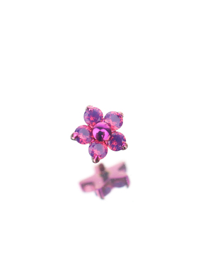 Shinma花朵F-136钛合金唇钉耳钉
