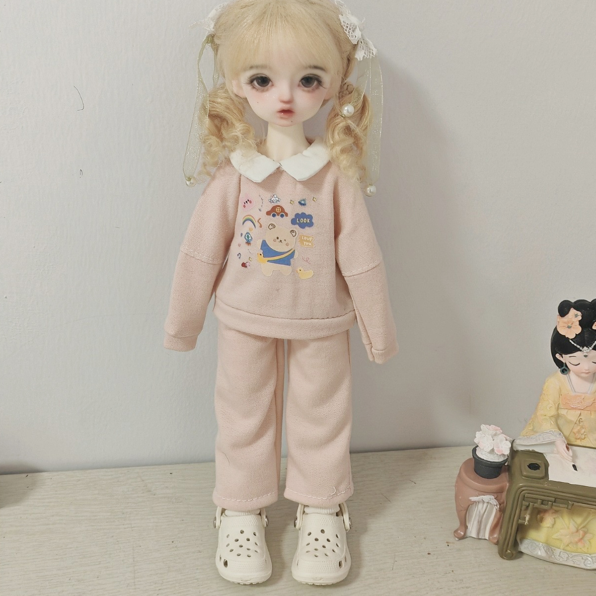 现货可贝贝bjd娃衣6分玩偶换装衣服可爱睡衣卫衣套装sd关节人偶 - 图3