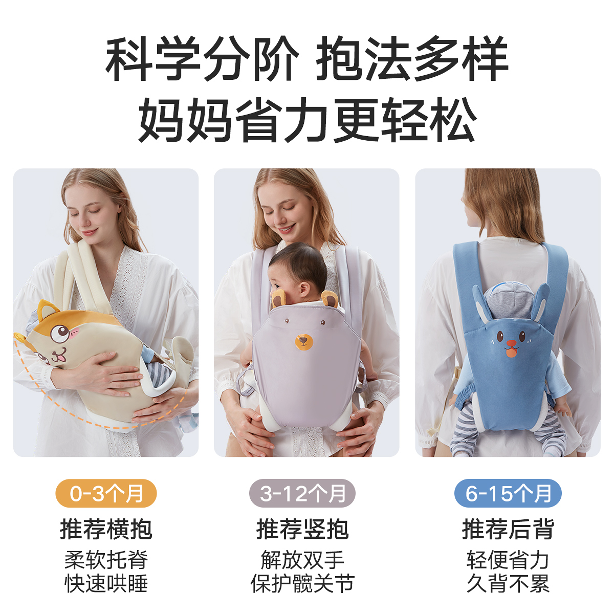 背带婴儿前后抱式两用外出简易宝宝新生小月龄竖抱带背娃神器解放