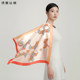 Embroidered lady's small square scarf fashionable women's silk scarf