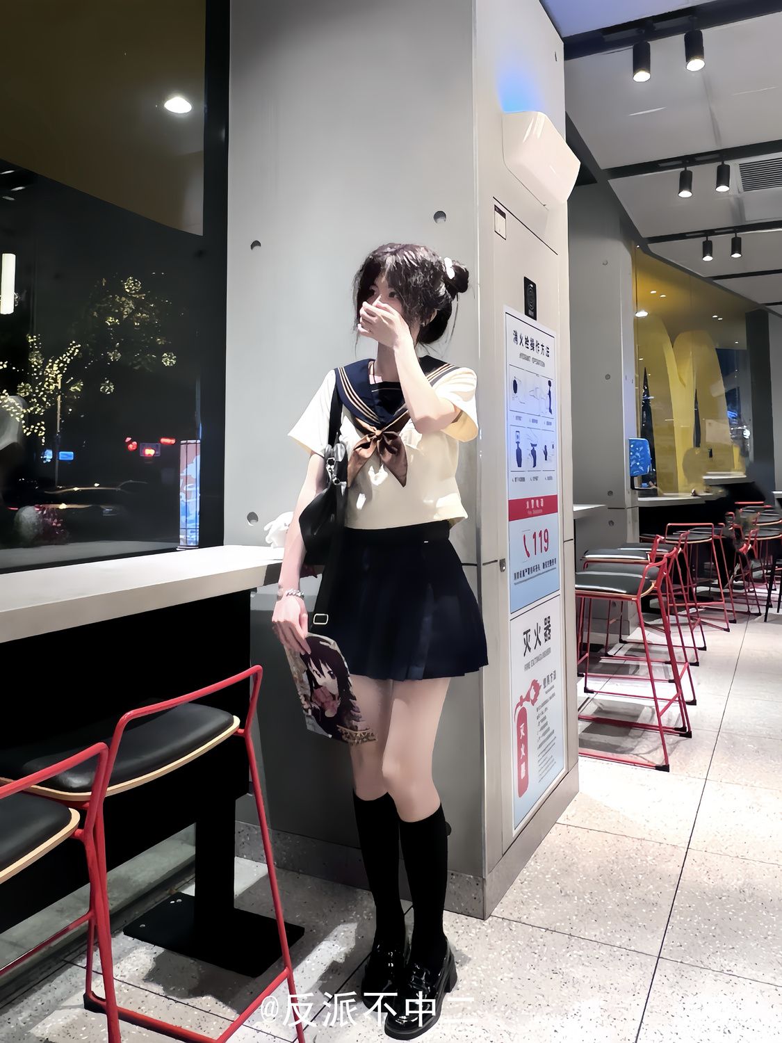 【反派不中二】正版日系JK制服水手服原创基础款中间服绀色三本-图1