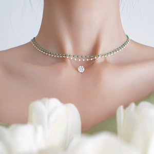 AGATHA/瑷嘉莎经典串珠系列小珠珠法式项链锁骨链