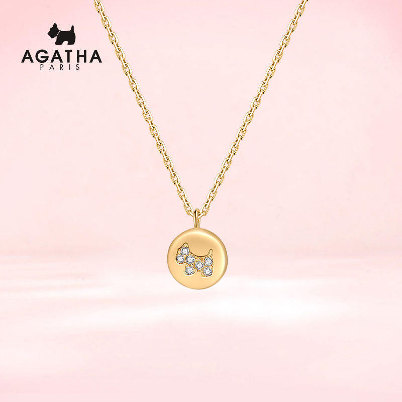 agatha /瑷嘉莎新款14k情侣锁骨链 agatha项链