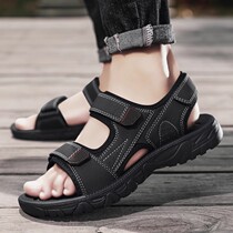 Sandals mens 2023 new fall outside wearing mens breathable casual dad Driving Vietnams beach slippers