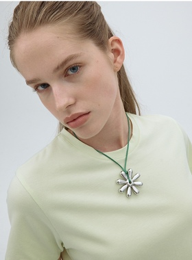 TENPALACE 韩国mardi mercredi 合作限量款绿绳小雏菊项链