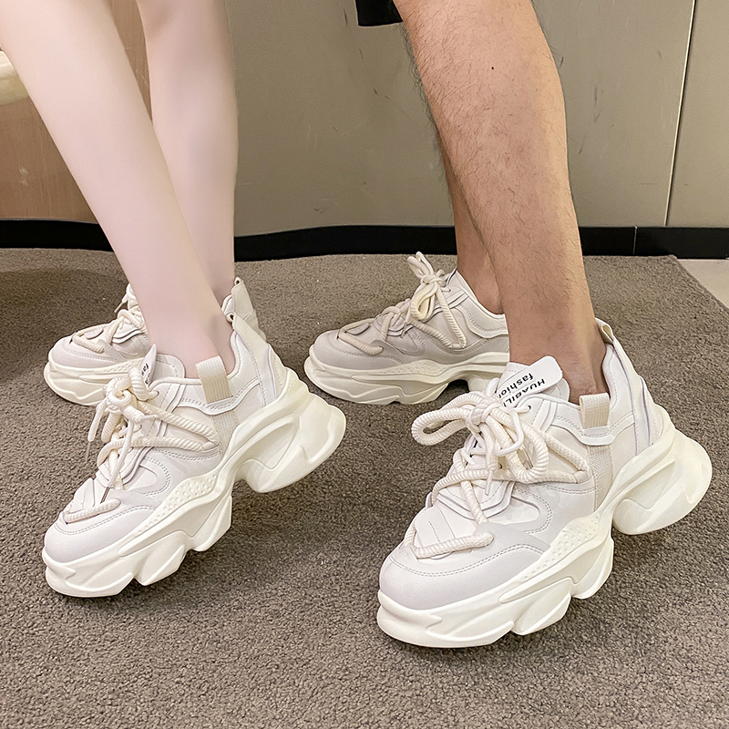 内增高老爹鞋女男款小个子超厚底松糕鞋10CM9休闲运动鞋大码41-43 - 图2