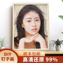 diy photo custom drawing nails picture portrait portrait puzzle painting handmade by nail art portrait gift nail painting