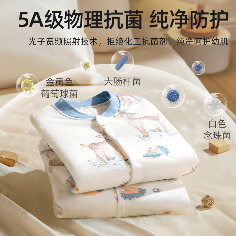 贝肽斯婴儿衣服夹棉连体衣秋冬款新生儿男女宝宝保暖外出棉服哈衣