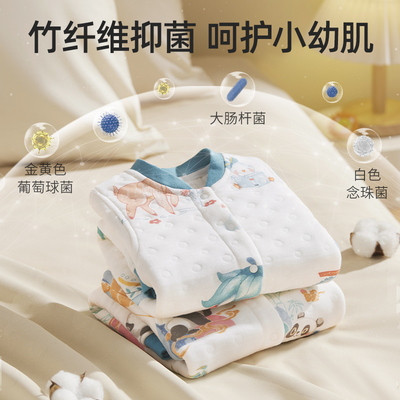 贝肽斯夹棉连体衣婴儿秋冬季衣服