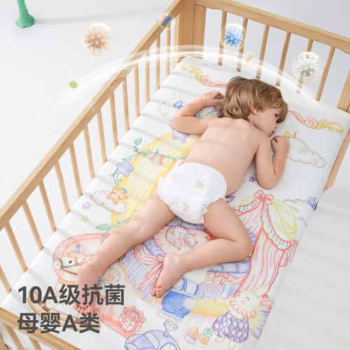 贝肽斯婴儿床床笠幼儿园宝宝床垫套罩a类纱布专用儿童拼接床床单 - 图3