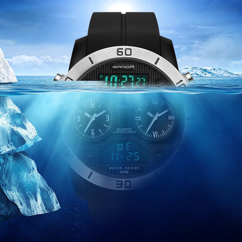 男士中学生潮流霸气黑科技机械男表 三达手表国产腕表